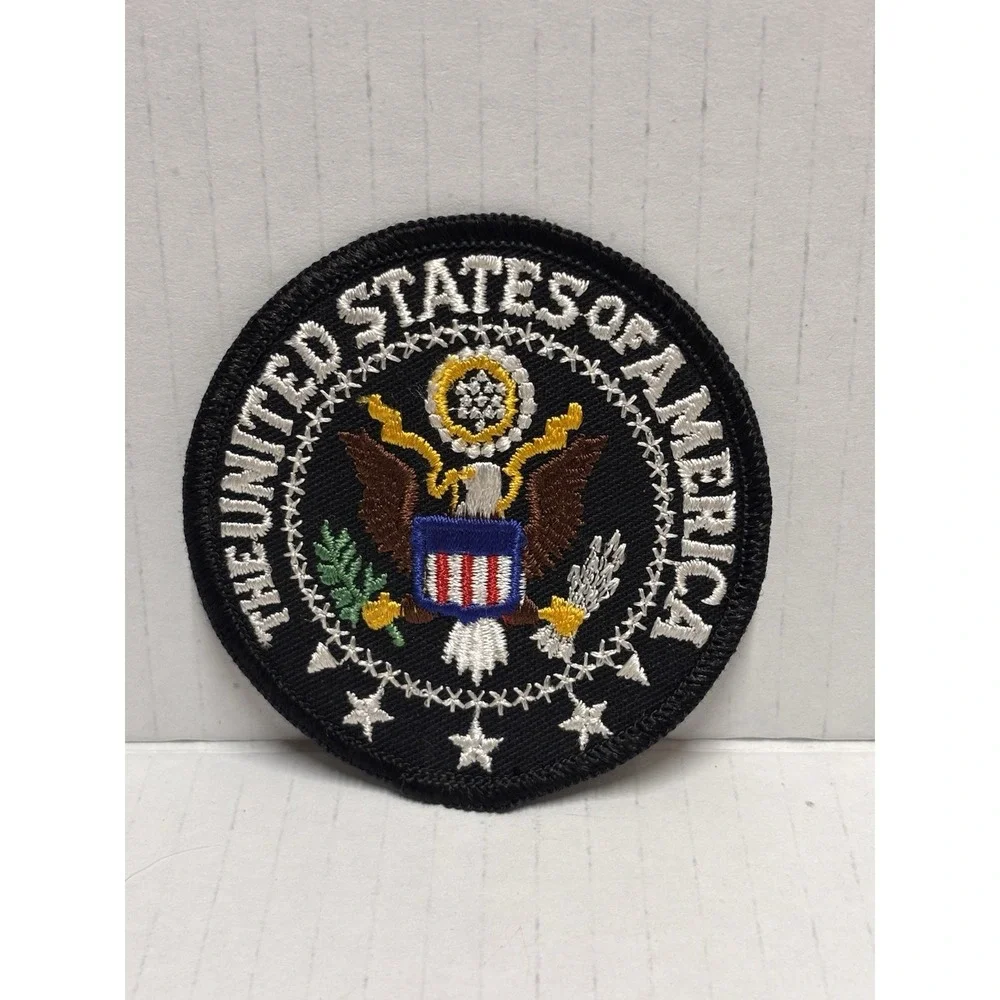 Bald Eagle American Flag Round Patch United States Patriotic  Vintage